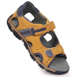 Jungensandalen mit Klettverschluss camel Kornecki 6188 gelb 1