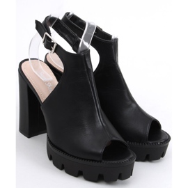 Sandalen auf der Plattform Rome Black schwarz 2