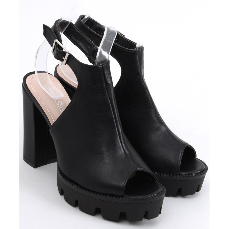 Sandalen auf der Plattform Rome Black schwarz 2