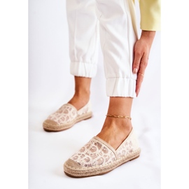 S.Barski Klassische Damen-Espadrilles Openwork Beige Catris 1