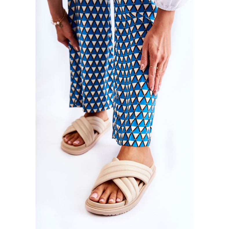 PJ1 Klassische Damen Lederhausschuhe Beige Daron 2