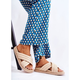 PJ1 Klassische Damen Lederhausschuhe Beige Daron 1