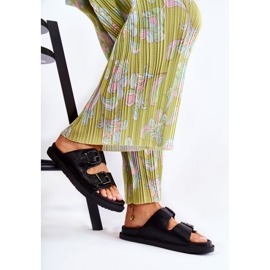 PJ1 Klassische schwarze Damenhausschuhe Weston 1