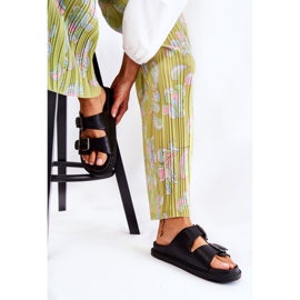 PJ1 Klassische schwarze Damenhausschuhe Weston 2