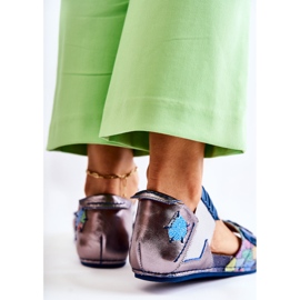 Ledersandalen mit Ripp Maciejka 03375 Blau 1