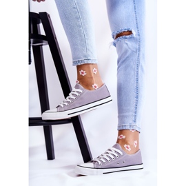 PJ1 Klassische Damen-Turnschuhe gebunden Grau Be Mine 2