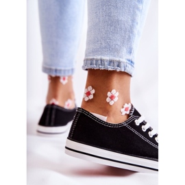 PJ1 Klassische Damen-Turnschuhe gebunden schwarz Be Mine 2