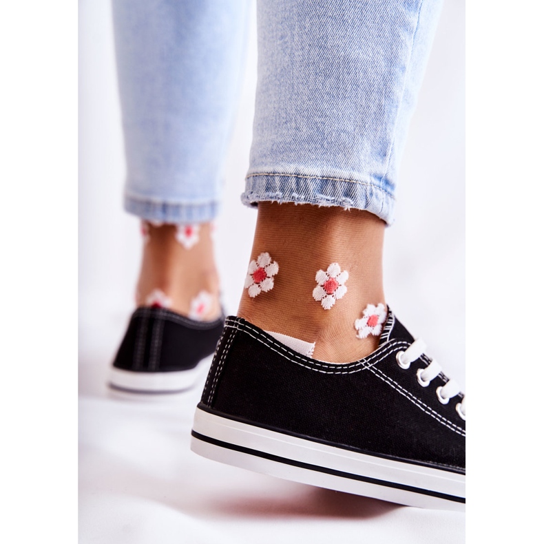 PJ1 Klassische Damen-Turnschuhe gebunden schwarz Be Mine 2