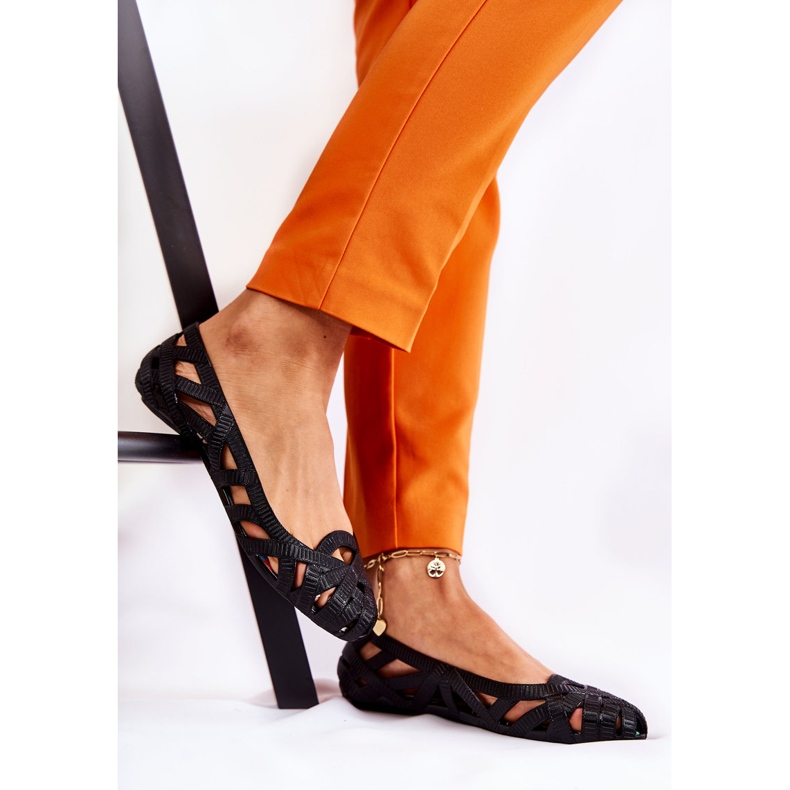 PH1 Schwarze Gummi-Ballerinas für Damen Indila 2