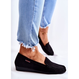 PH1 Schwarze Keil-Loafer aus Wildleder für Damen La Cava 1