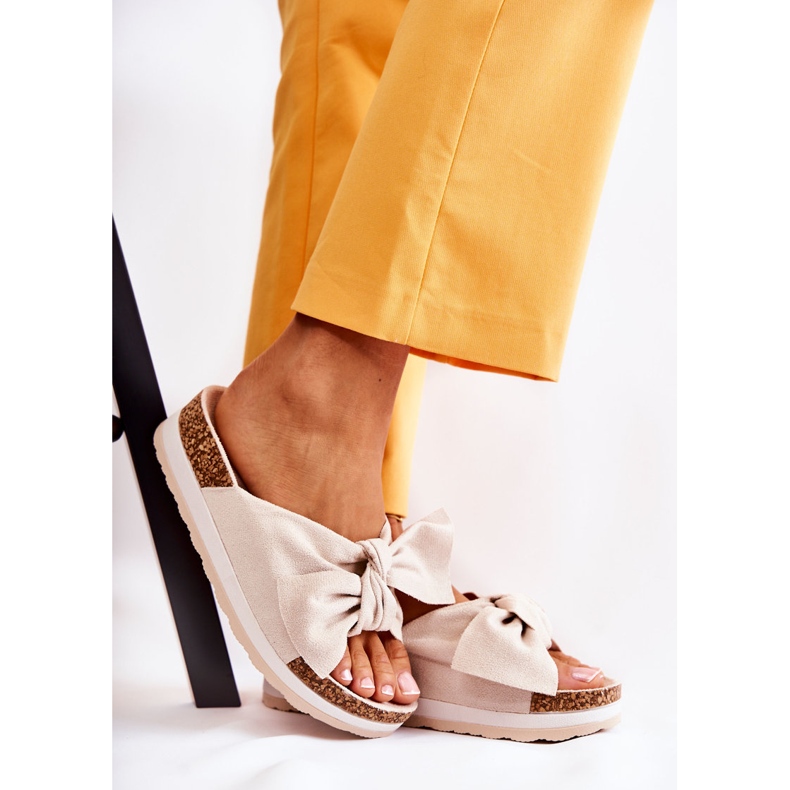 PG1 Hausschuhe auf der beige so bequemen Plattform 1