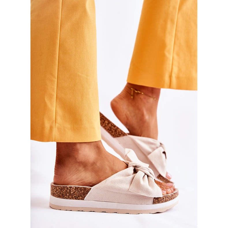 PG1 Hausschuhe auf der beige so bequemen Plattform 2