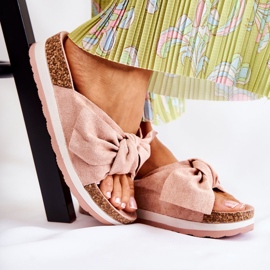 PG1 Hausschuhe auf der so bequemen rosa Plattform 1