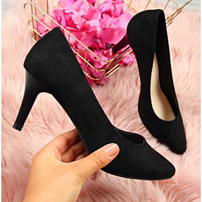 Schwarze Wildlederpumps W Sergio Leone 1