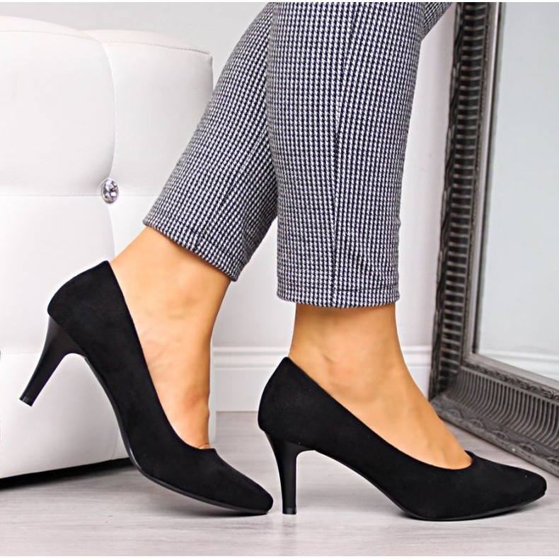 Schwarze Wildlederpumps W Sergio Leone 2