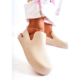 FS1 Modische Gummi Clogs hellbeige Meriko 3