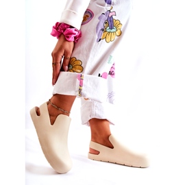 FS1 Modische Gummi Clogs hellbeige Meriko 4