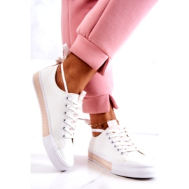 PS1 Damen-Sneaker aus Leder Weiß-Beige Mikayla 2