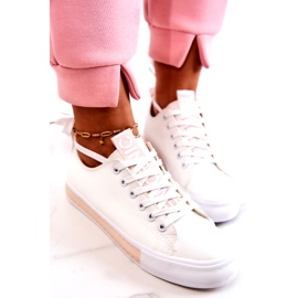 PS1 Damen-Sneaker aus Leder Weiß-Beige Mikayla 4