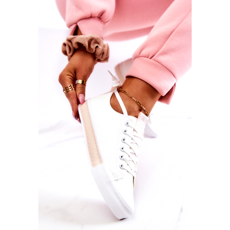 PS1 Damen-Sneaker aus Leder Weiß-Beige Mikayla 5