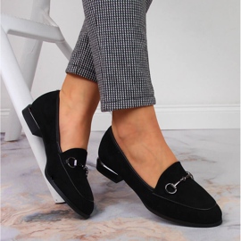 Damenschuhe Mokassins mit schwarzem Jezzi-Dekor 1