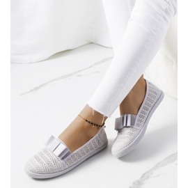 Zorda grau durchbrochene Turnschuhe 2