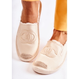 Klassische beigefarbene Flaure-Espadrilles für Damen 1