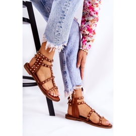 PG1 Damensandalen mit Nieten Brown Cavos braun 1