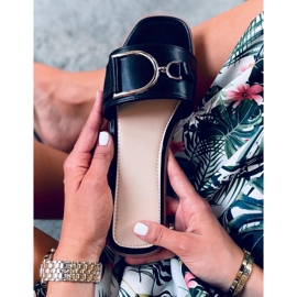 Arizona Schwarze Damenhausschuhe 1