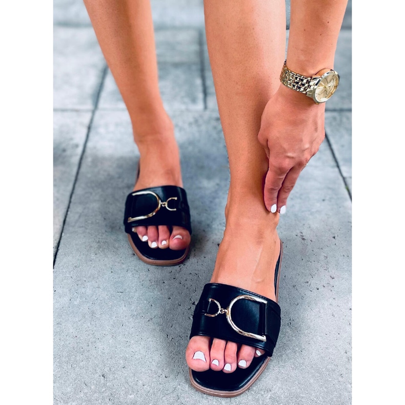 Arizona Schwarze Damenhausschuhe 2