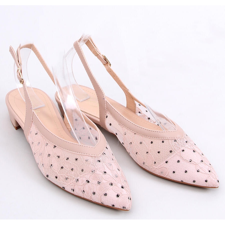 Spitzenballerinas ohne Absatz Margo Pink rosa 1