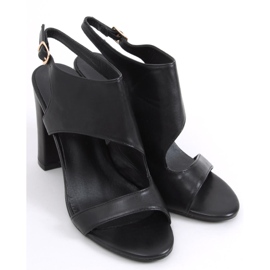 Jessica Schwarze Sandaletten mit hohen Absätzen 2