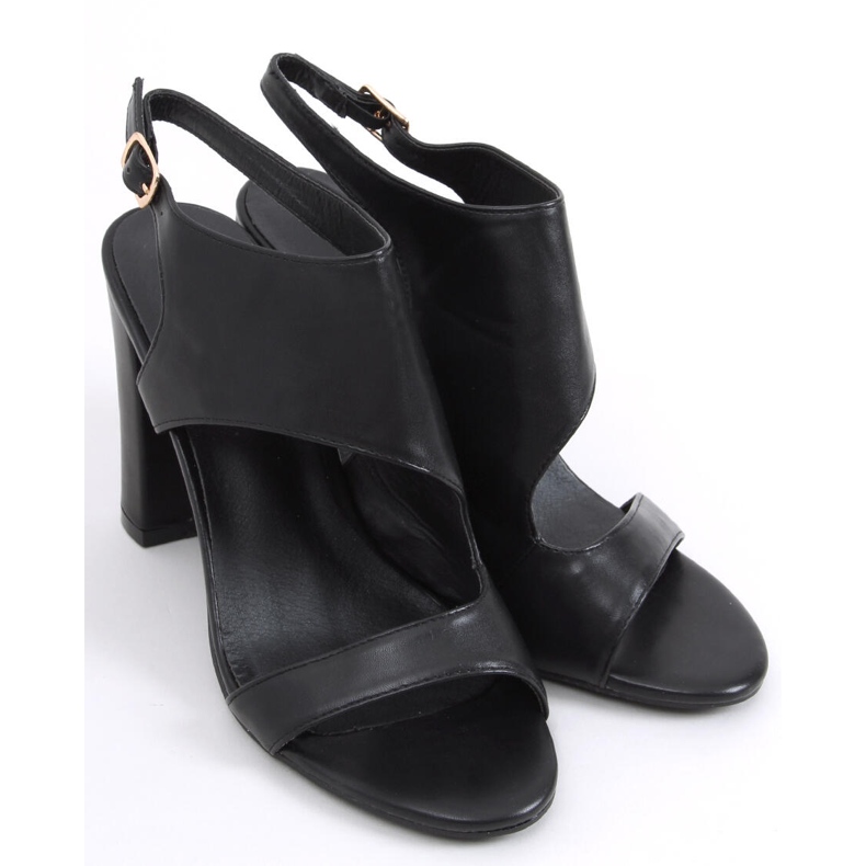 Jessica Schwarze Sandaletten mit hohen Absätzen 2