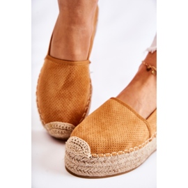 PG1 Damen-Espadrilles auf der Camel Marise-Plattform braun 1