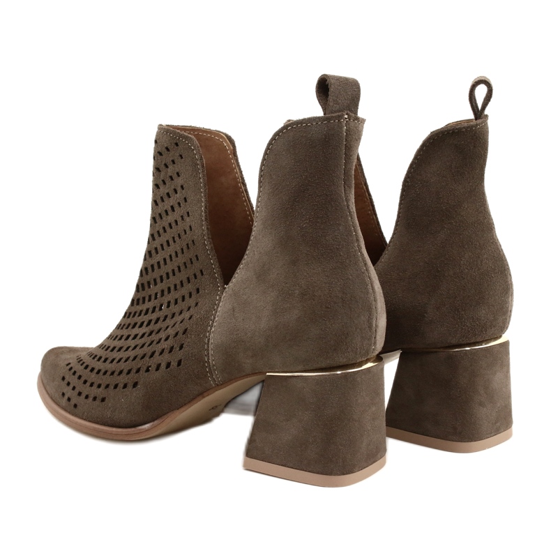 Lewski Shoes Durchbrochene Wildlederstiefel Lewski Schuhe 3165 Erdvelours braun 6