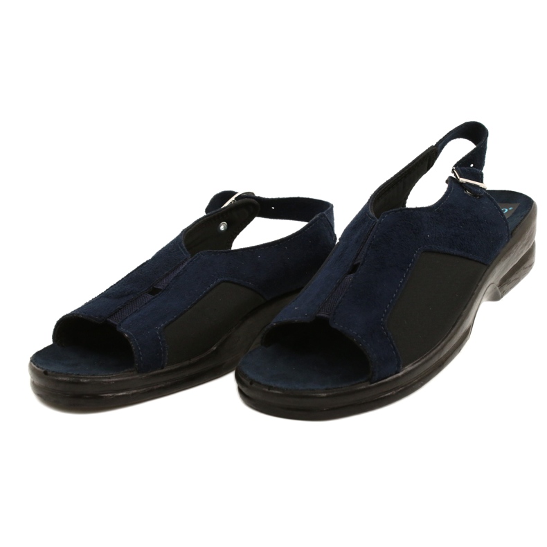 Damensandalen mit Keilabsatz Adanex 21680 Marineblau navy blau 2