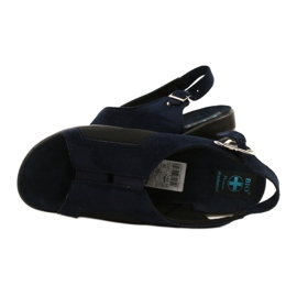 Damensandalen mit Keilabsatz Adanex 21680 Marineblau navy blau 4