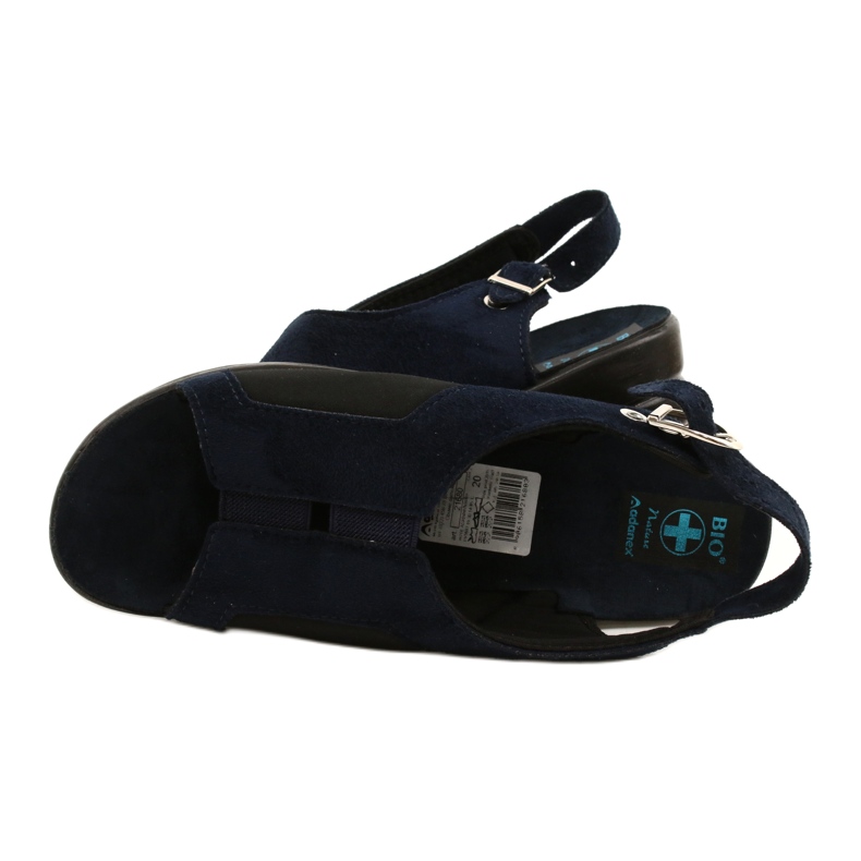Damensandalen mit Keilabsatz Adanex 21680 Marineblau navy blau 4