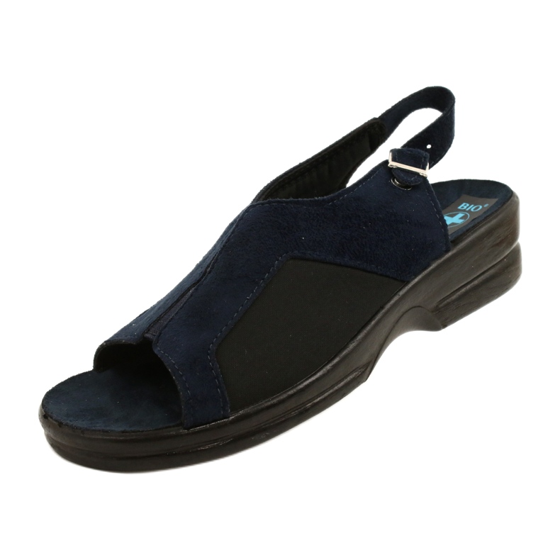 Damensandalen mit Keilabsatz Adanex 21680 Marineblau navy blau 3