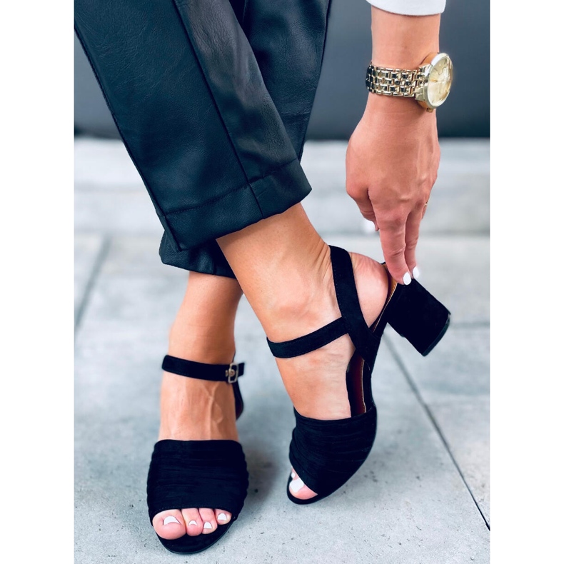 Marika Schwarze Sandaletten mit hohen Absätzen 2