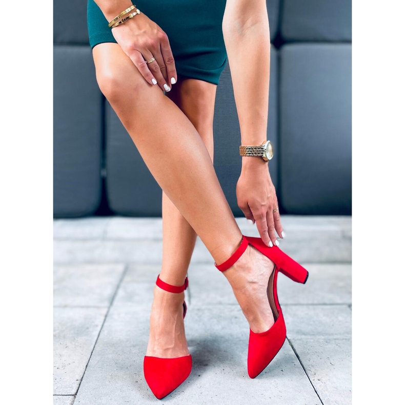 Pumps auf der Lauren Red Post rot 1