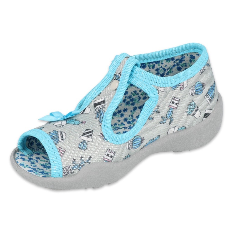 Befado Kinderschuhe 213P127 blau silber- grau 1
