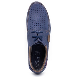 Mario Pala Durchbrochene Herrenschuhe 563 marineblau braun 5