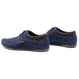 Mario Pala Durchbrochene Herrenschuhe 563 marineblau braun 4