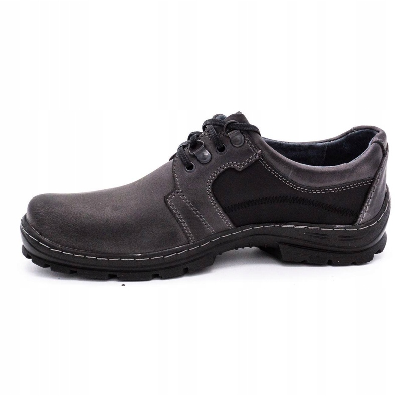 Polbut Graue Herren Lederschuhe K19 schwarz 1