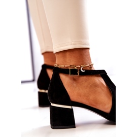 Wildleder Pumps mit Absatz Laura Messi 2309 Schwarz 1