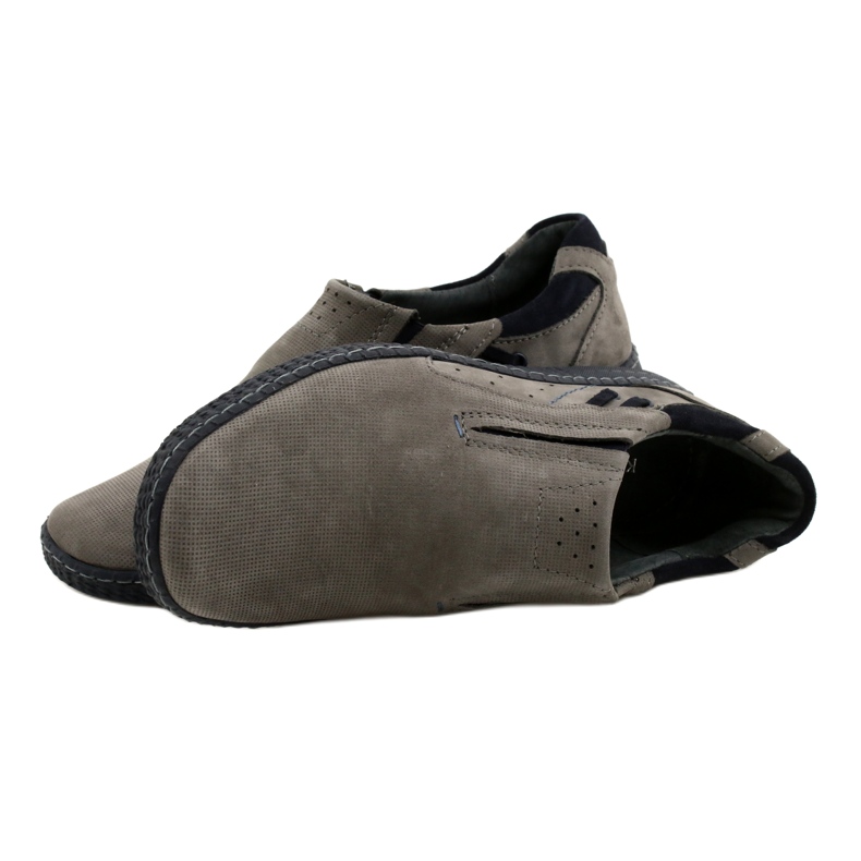 KOMODO Graue Herren Slipper 862L 5
