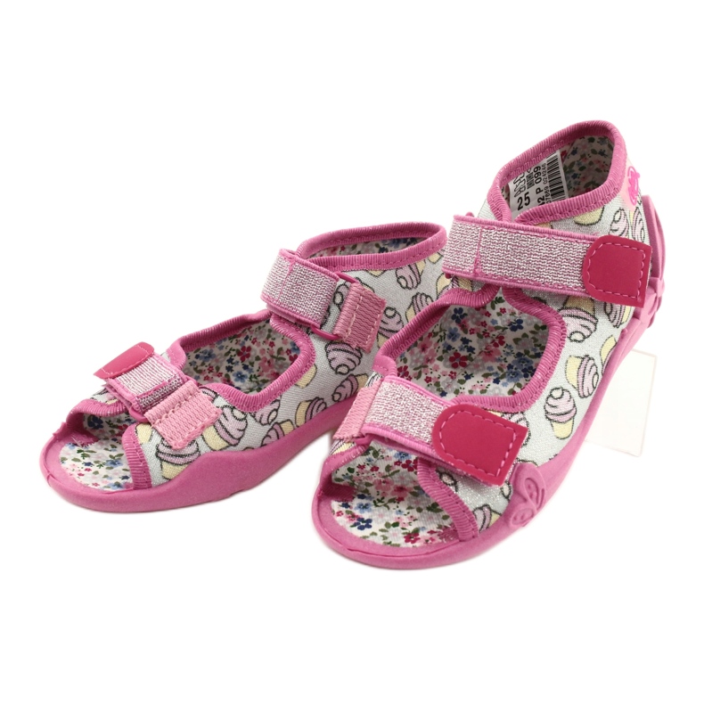 Befado Kinderschuhe 242P099 rosa silber- grau 3