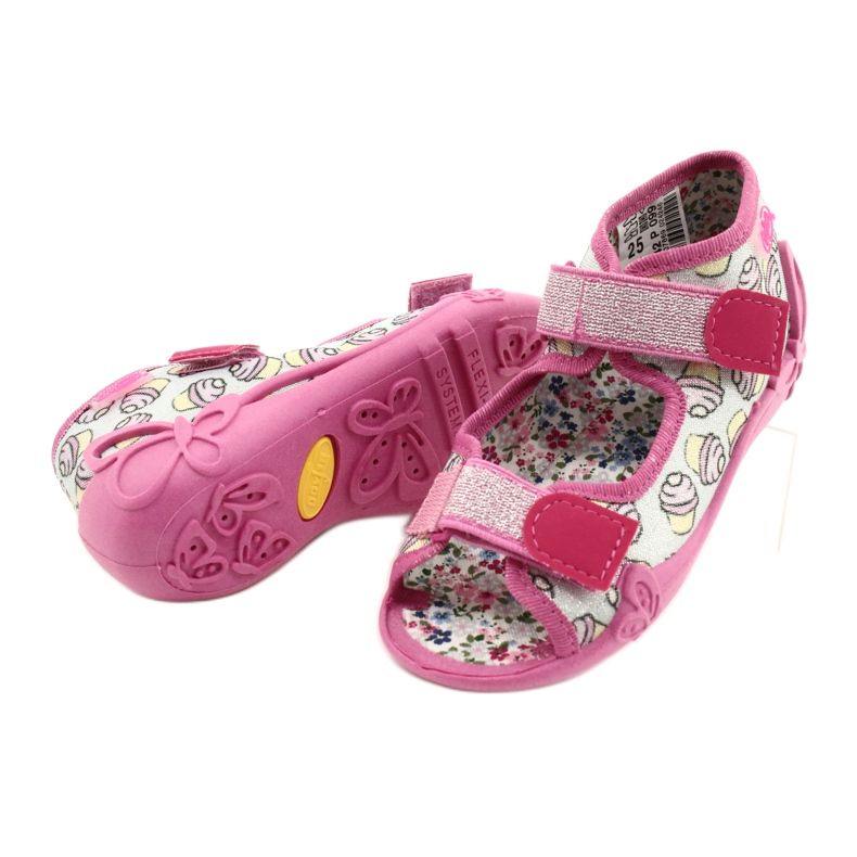 Befado Kinderschuhe 242P099 rosa silber- grau 4