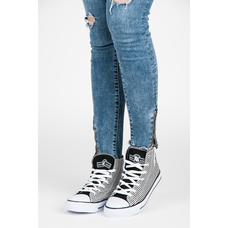 New Age High Sneakers weiß schwarz 2